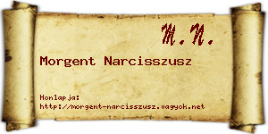 Morgent Narcisszusz névjegykártya